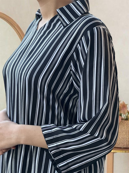 Striped Collar Top